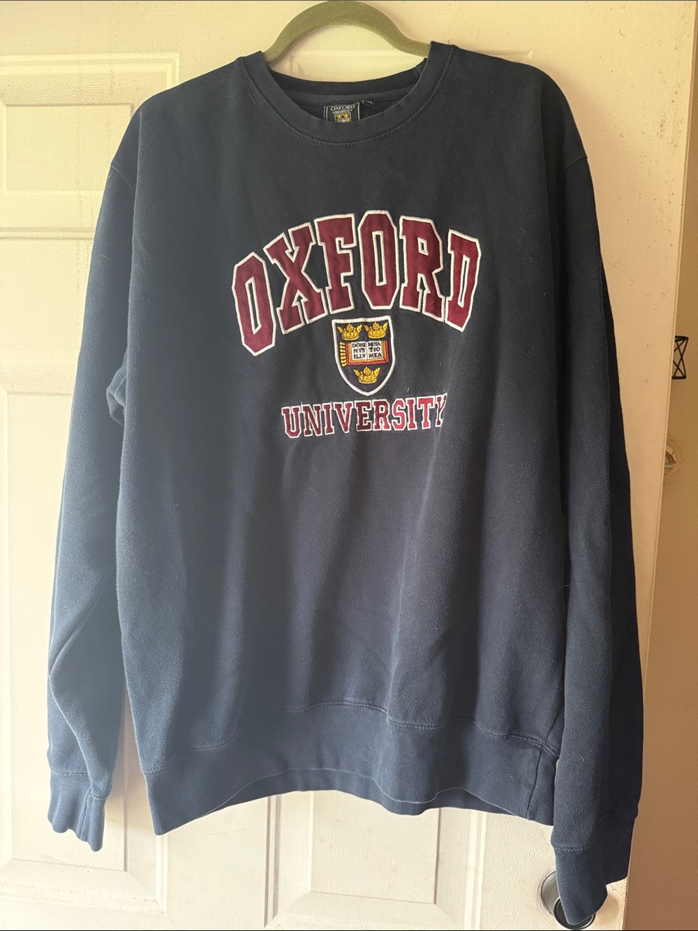 Oxford University Navy Crewneck Sweatshirt